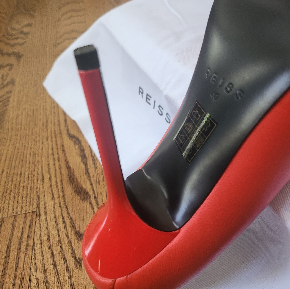 Reiss Women's Red Orange Bramley Stiletto 40 NWT - Picture 11 of 12